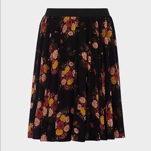 Chiffon Midi Skater Skirt